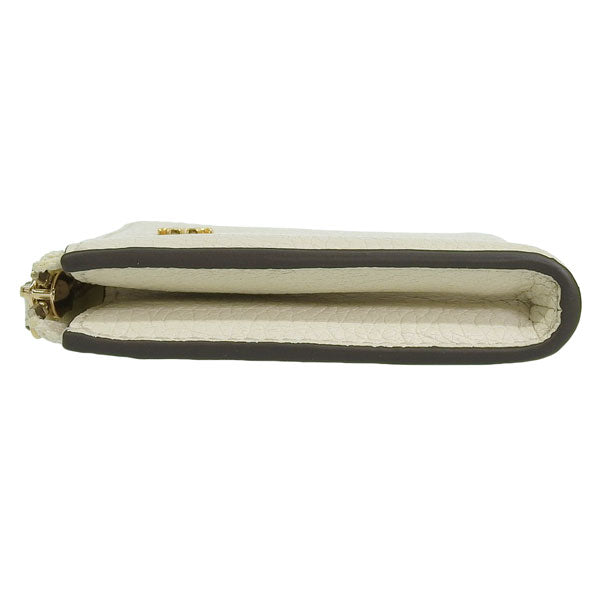 トリーバーチ 財布 レディース 二つ折り財布 アウトレット レザー ホワイト BLAKE MINI WALLET 156119-103 TORY BURCH