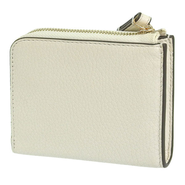 トリーバーチ 財布 レディース 二つ折り財布 アウトレット レザー ホワイト BLAKE MINI WALLET 156119-103 TORY BURCH