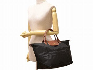 ロンシャン バッグ 折りたたみハンドバッグ レディース 女性 プレゼント ブランド ギフト a4 通勤 大きい 大容量 LONGCHAMP ブラック ナイロン×レザー 1623-089-001 新生活  母の日　土日祝も毎日発送します