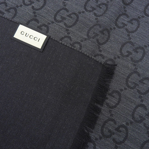 グッチ ストール 女性 レディース プレゼントGUCCI GG柄 ダークグレー 1659043g6461100 ギフトケース付き ブランド