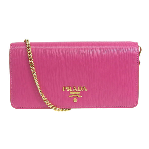 プラダ バッグ レディース ショルダーバッグ アウトレット レザー ピンク 1DH044 VITELLO MOVE FUXIA PRADA 母の日　土日祝も毎日発送します