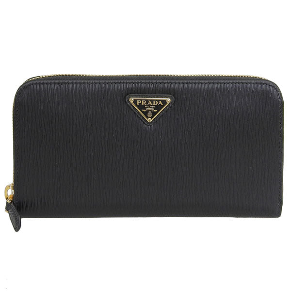 プラダ 財布 レディース 長財布 アウトレット レザー ブラック PORTAF.GRANDE LAMPO 1ML506 2DDU F0002 NERO PRADA