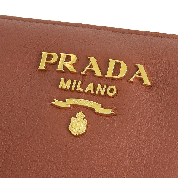 プラダ 小物 レディース ポーチ アウトレット レザー ブラウン CONTENITORE 1ND004 CERVO BACCA PRADA 母の日　土日祝も毎日発送します