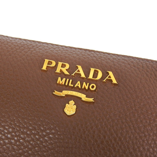 プラダ 小物 レディース ポーチ アウトレット TU レザー カカオ CONTENITORE 1ND004 VIT.DAINO CACAO PRADA 母の日　土日祝も毎日発送します