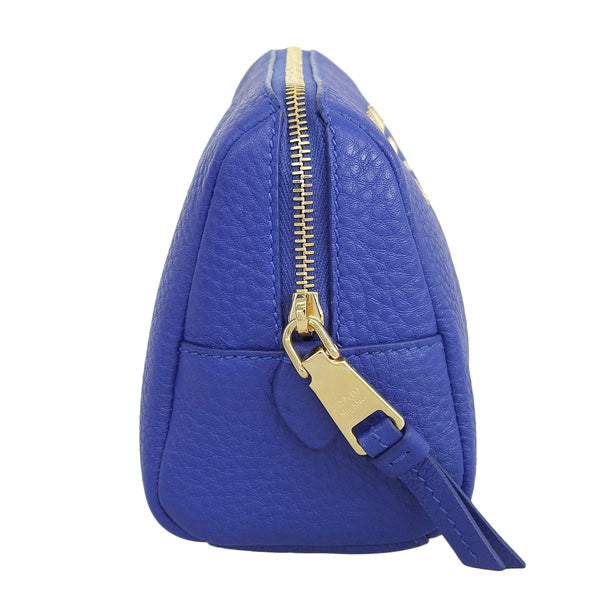 プラダ 小物 レディース ポーチ アウトレット レザー ブルー CONTENITORE 1ND004 VIT.DAINO ROYAL PRADA 母の日　土日祝も毎日発送します