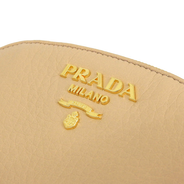 プラダ 小物 レディース ポーチ アウトレット レザー ベージュ 1ND005 ZORR CERVO NOISETTE PRADA 母の日　土日祝も毎日発送します