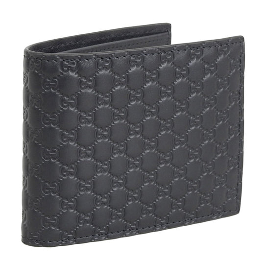 グッチ 財布 メンズ 二つ折り財布 アウトレット マイクログッチシマレザー ネイビー O MWL 260987BMJ1N4009 GUCCI 母の日　土日祝も毎日発送します