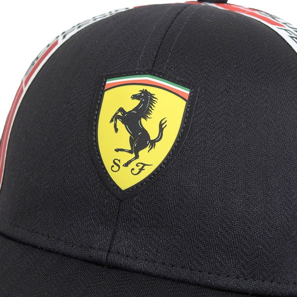 フェラーリ 帽子 メンズ キャップ アウトレット ブラック MEN ICON TAPE ON SIDE CAP 270066067 FERRARI 母の日　土日祝も毎日発送します