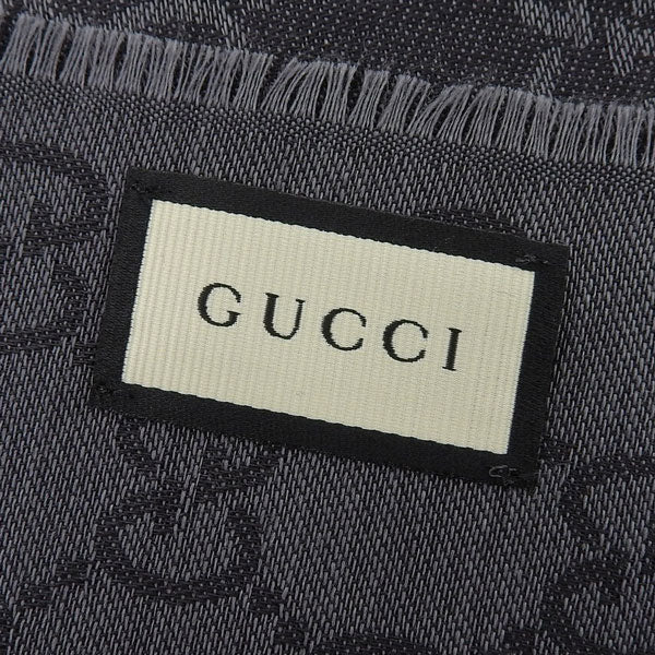 グッチ マフラー レディース アウトレット ストール スカーフ ウール シルク ブラック GGWEBLONG 2823903G7041062 GUCCI