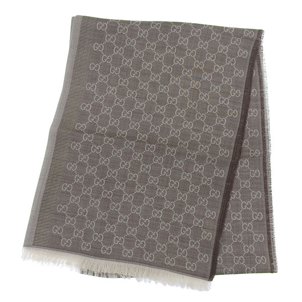 グッチ マフラー レディース アウトレット ストール スカーフ ウール シルク ブラウン GGWEBLONG 2823903G7041578 GUCCI