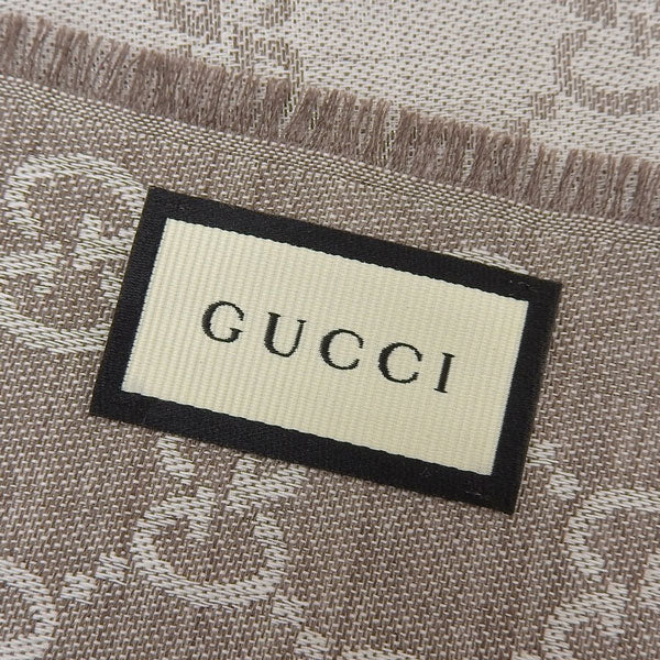 グッチ マフラー レディース アウトレット ストール スカーフ ウール シルク ブラウン GGWEBLONG 2823903G7041578 GUCCI