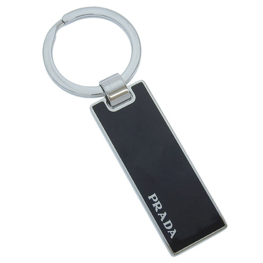 プラダ キーリング キーチャーム レディース アウトレット シルバー×ブラック PORTACHIAVI SMALTO ACCIAIO+SMALTO NERO 2PS021 PRADA