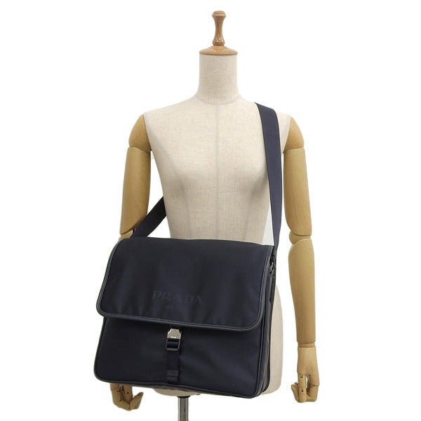 プラダ PRADA ショルダーバッグ バッグ ナイロン サフィアーノレザー ダークブルー レディース 2vd166tesa-bleu-zz 新生活  ブランド 母の日　土日祝も毎日発送します