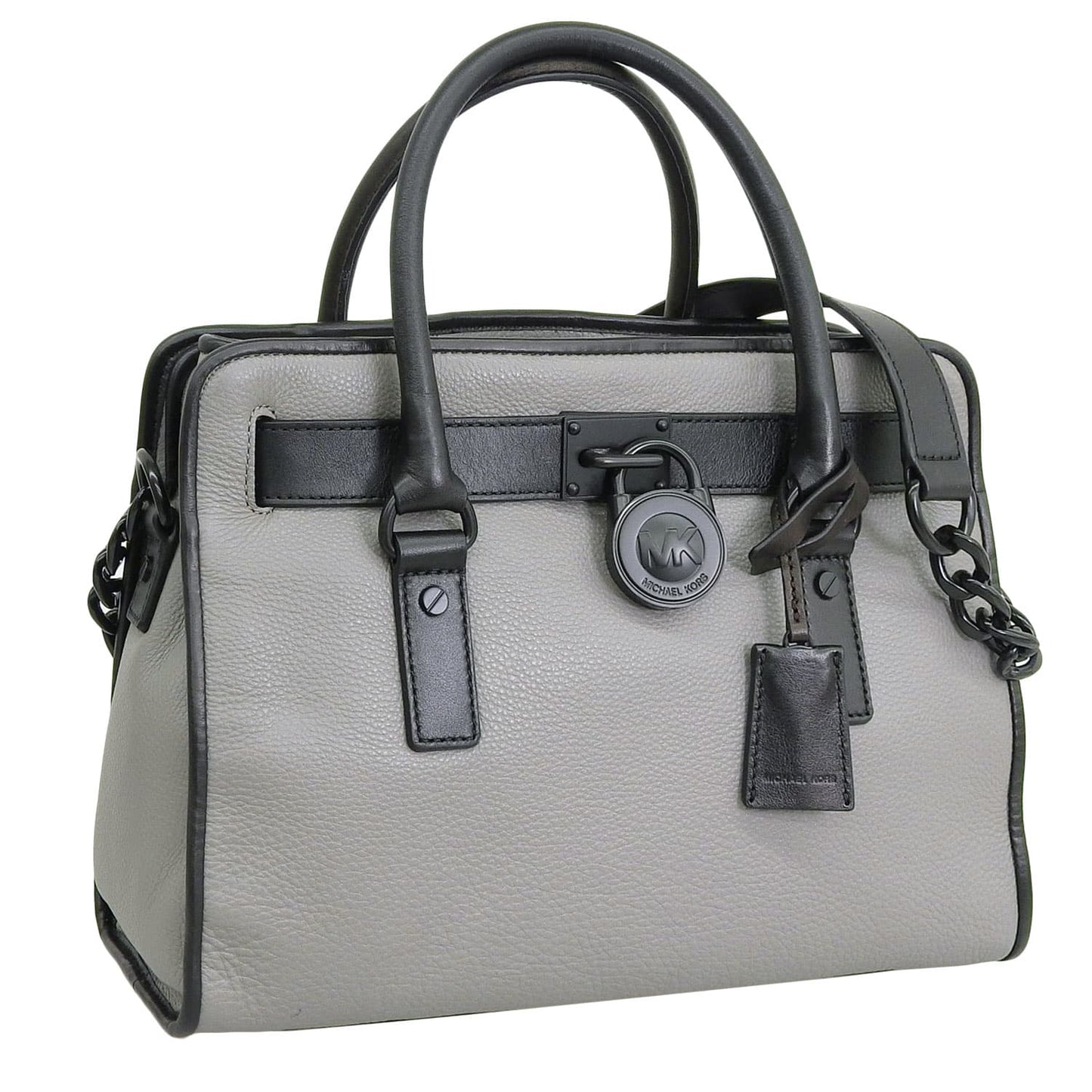 マイケルコース バッグ レディース トートバッグ レザー グレー HMLTN FRENCH BINDING EW SATCHEL 30F5THVS2T-531 MICHAEL KORS