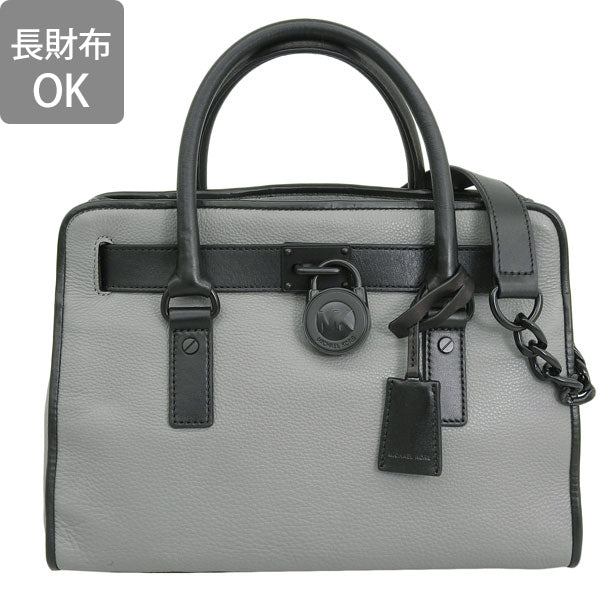 マイケルコース バッグ レディース トートバッグ レザー グレー HMLTN FRENCH BINDING EW SATCHEL 30F5THVS2T-531 MICHAEL KORS