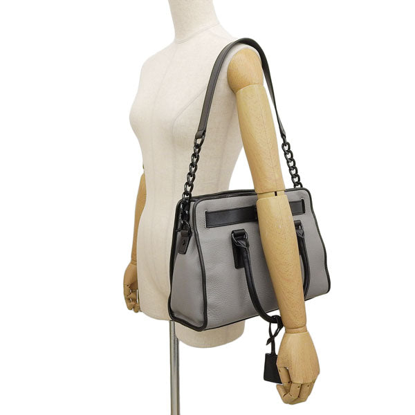 マイケルコース バッグ レディース トートバッグ レザー グレー HMLTN FRENCH BINDING EW SATCHEL 30F5THVS2T-531 MICHAEL KORS