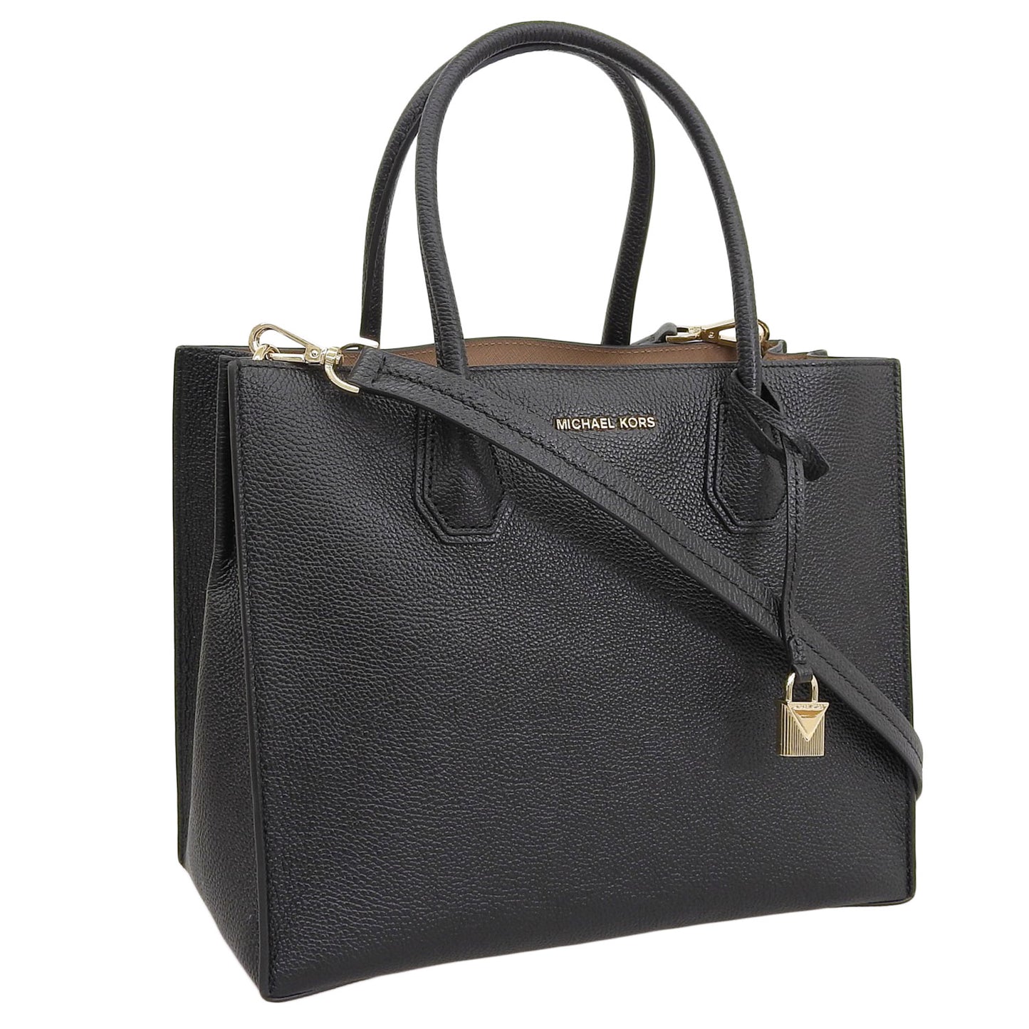 マイケルコース ショルダーバッグ M. MICHAEL KORS レディース トートバッグ 2way 斜めがけ ブラック レザー 30f6gm9t3l-001
