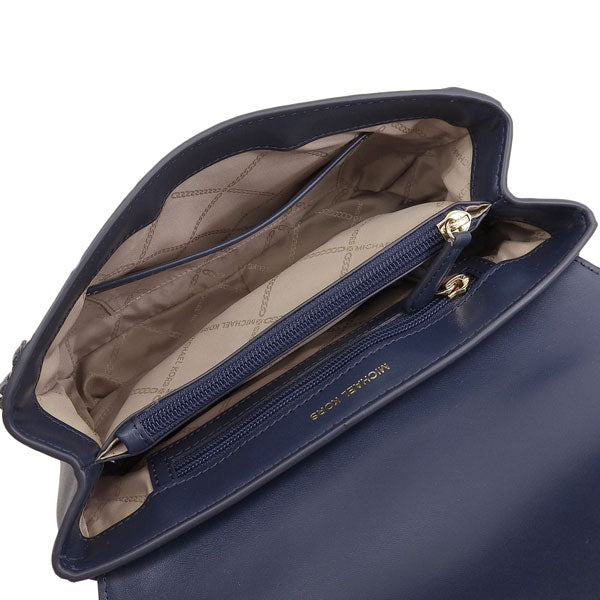 マイケルコース バッグ レディース ショルダーバッグ レザー ネイビー SOHO LG FRMEOUT CHN SHLDR 30S1G1SL7U-442 MICHAEL KORS