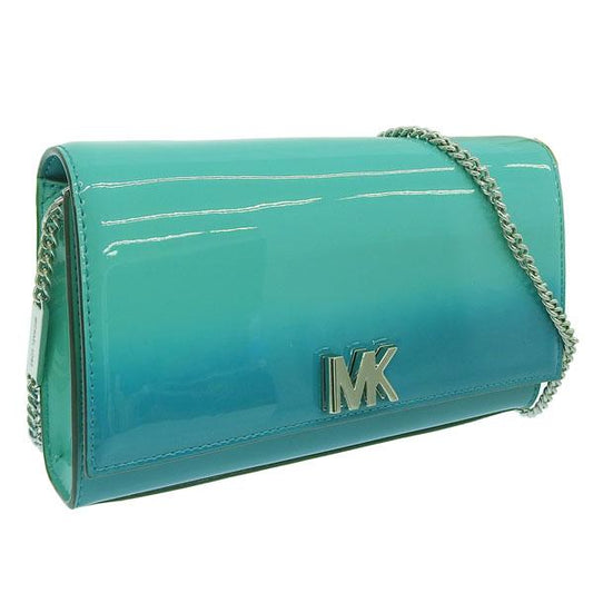 マイケルコース バッグ レディース ショルダーバッグ レザー ブルー MOTT LG EW CLUTCH 30S8SOXC7A 439 MICHAEL KORS