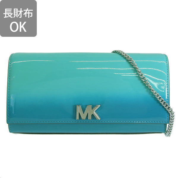 マイケルコース バッグ レディース ショルダーバッグ レザー ブルー MOTT LG EW CLUTCH 30S8SOXC7A-439 MICHAEL KORS