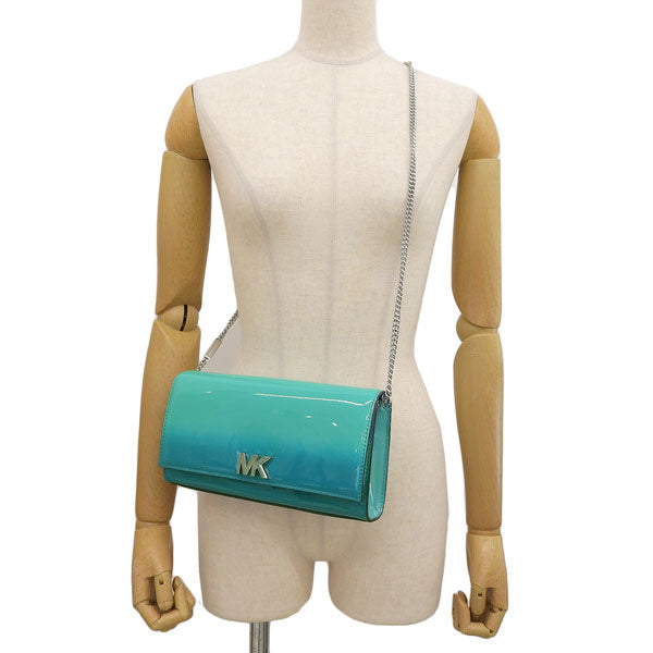 マイケルコース バッグ レディース ショルダーバッグ レザー ブルー MOTT LG EW CLUTCH 30S8SOXC7A-439 MICHAEL KORS