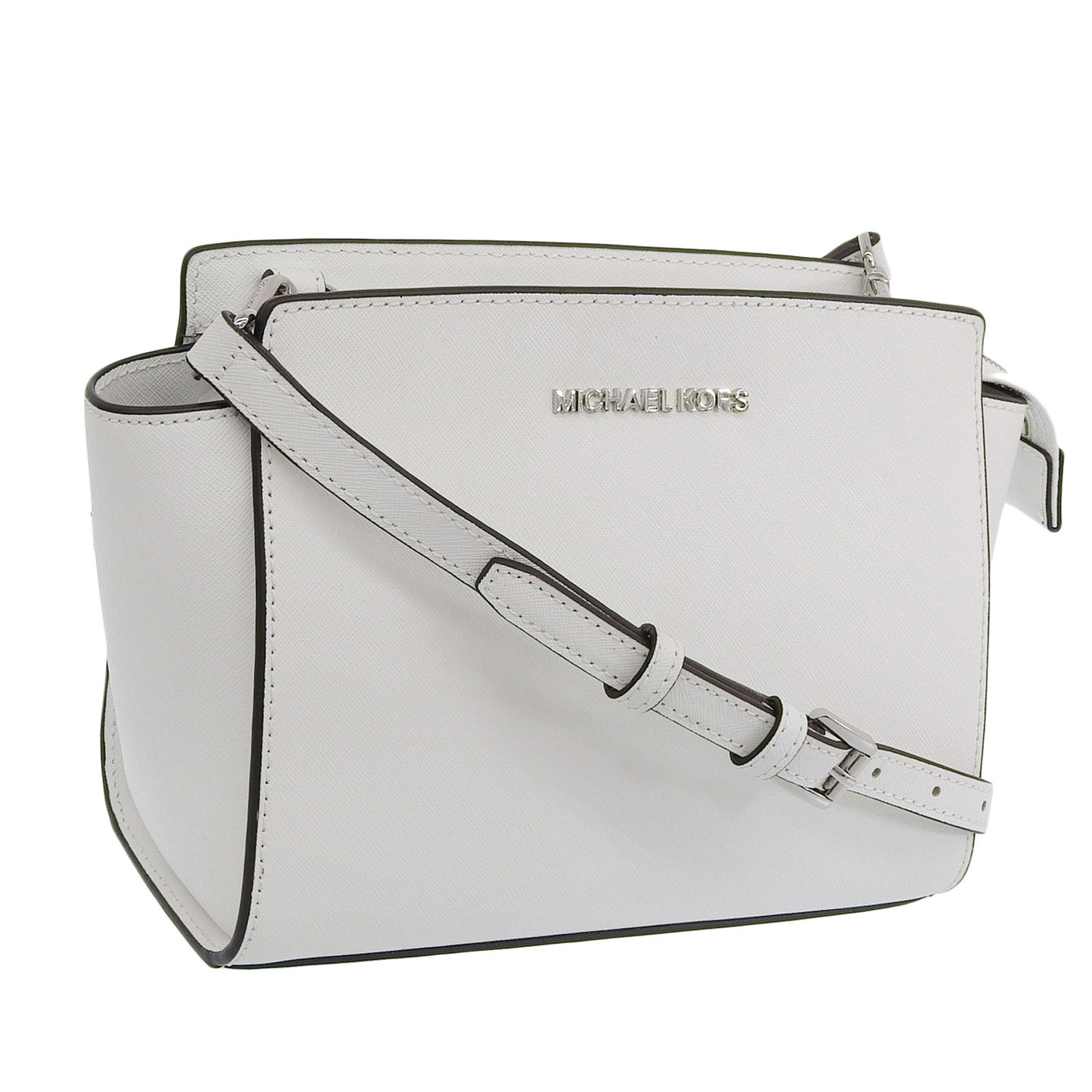 マイケルコース バッグ レディース ショルダーバッグ レザー ホワイト SELMA MD MESSENGER 30T3SLMM2L-085 MICHAEL KORS