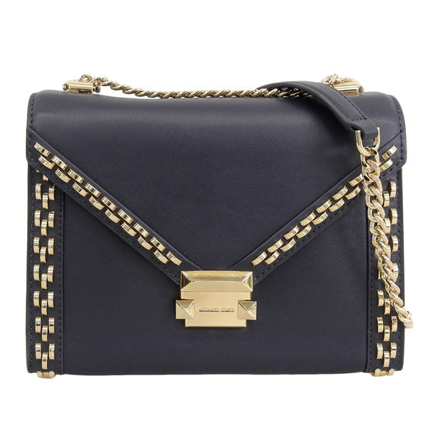 マイケルコース バッグ レディース ショルダーバッグ レザー ネイビー WHITNEY LG SHLDR 30T8GXIL3Y-414 MICHAEL KORS