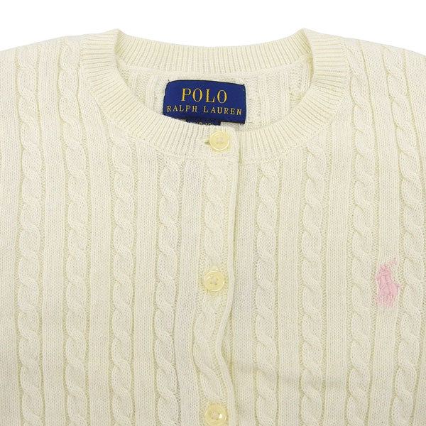 ラルフローレン 衣類 レディース カーディガン L コットン アイボリー CORE REPLEN 313543047012LWT RALPH LAUREN
