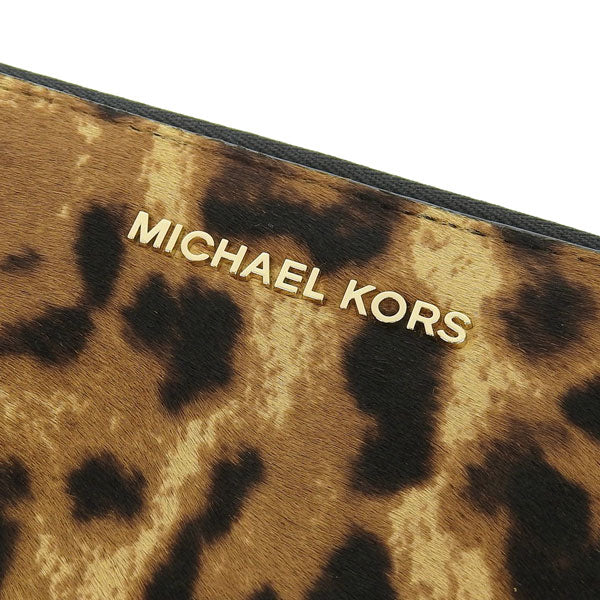 マイケルコース 財布 レディース 長財布 ヘアカーフ レオパード WRISTLETS LG FLAT MF PHN CASE 32F7GFDE4H-226 MICHAEL KORS