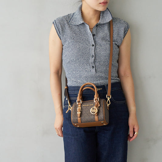 マイケルコース バッグ レディース 2WAY ショルダーバッグ ハンドバッグ ブラウン ベッドフォード レガシー エクストラスモール ダッフル クロスボディ BEDFORD LEGACY XS DUFFLE XBODY 32F9G06C0B-252 MICHAEL KORS