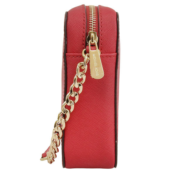 マイケルコース バッグ レディース ショルダーバッグ レザー レッド ジェットセットトラベル JET SET TRAVEL LG EW CROSSBODY 32S4GTVC3L-613 MICHAEL KORS