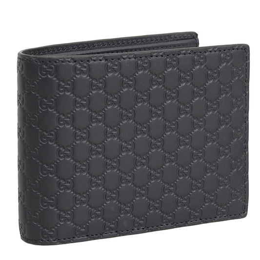 グッチ 財布 メンズ 二つ折り財布 アウトレット マイクログッチシマレザー ネイビー O MWL 333042BMJ1N4009 GUCCI 母の日　土日祝も毎日発送します