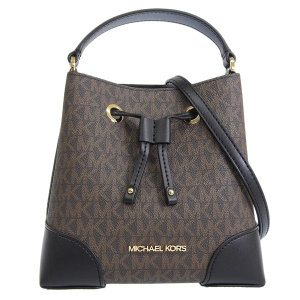 マイケルコース バッグ レディース 2WAY ショルダーバッグ アウトレット ブラウン×ブラック MERCER 35F2GM9M1B-BRWNBLK MICHAEL KORS