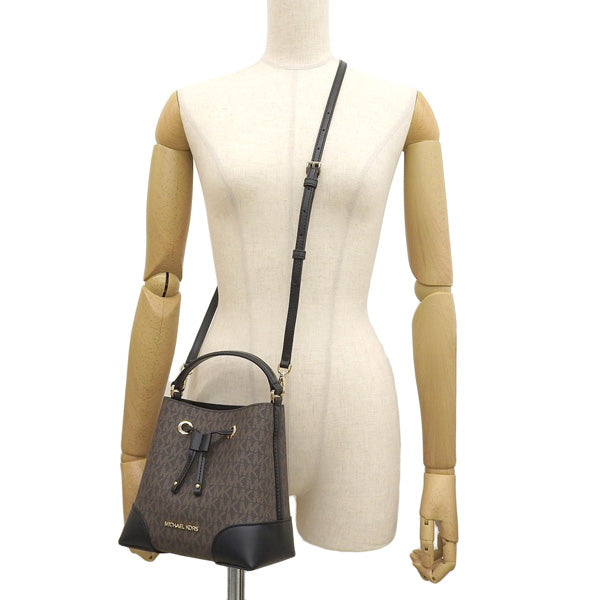 マイケルコース バッグ レディース 2WAY ショルダーバッグ アウトレット ブラウン×ブラック MERCER 35F2GM9M1B-BRWNBLK MICHAEL KORS