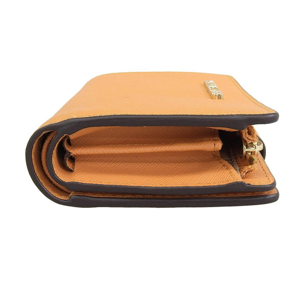 マイケルコース 財布 レディース 二つ折り財布 アウトレット レザー オレンジ ジェット セット トラベル レザー ビルフォールド ジップ コインウォレット MD BIFLD ZP CN WLLET 35F7GTVF2L-CIDER MICHAEL KORS 母の日　土日祝も毎日発送します