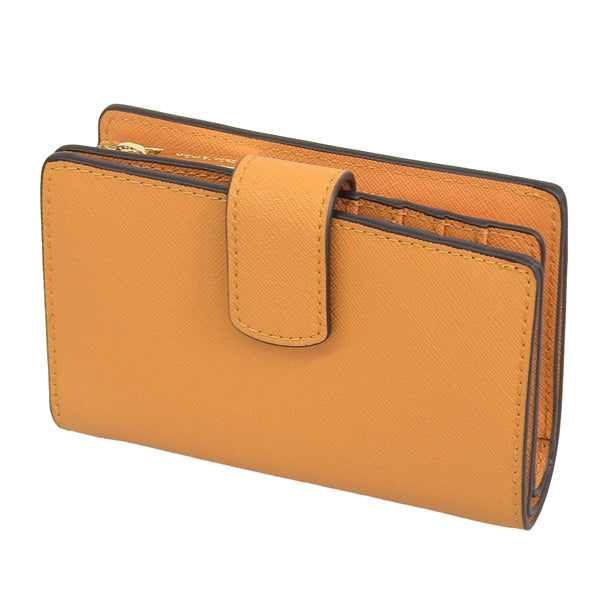マイケルコース 財布 レディース 二つ折り財布 アウトレット レザー オレンジ ジェット セット トラベル レザー ビルフォールド ジップ コインウォレット MD BIFLD ZP CN WLLET 35F7GTVF2L-CIDER MICHAEL KORS 母の日　土日祝も毎日発送します