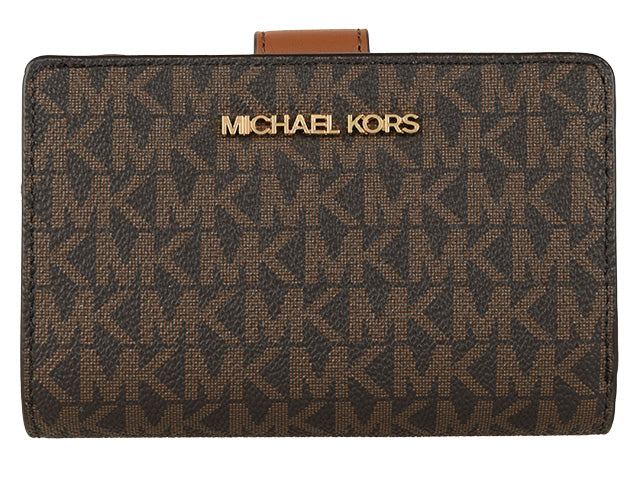 マイケルコース 財布 MICHAEL KORS 二つ折り レディース 女性 プレゼント ブランド ギフト 折財布 アウトレット 35f8gtvf2b-brown 母の日　土日祝も毎日発送します