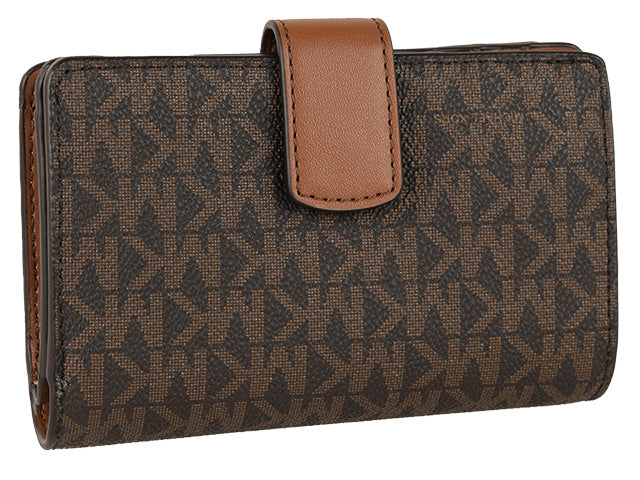 マイケルコース 財布 MICHAEL KORS 二つ折り レディース 女性 プレゼント ブランド ギフト 折財布 アウトレット 35f8gtvf2b-brown 母の日　土日祝も毎日発送します