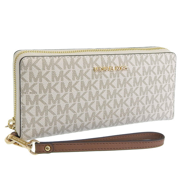 マイケルコース 財布 レディース 長財布 アウトレット バニラ ジェットセットトラベル シグネチャー JET SET TRAVEL 35F8GTVT3B-VANILLA MICHAEL KORS