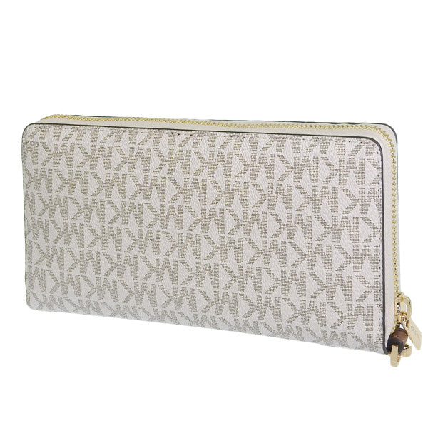 マイケルコース 財布 レディース 長財布 アウトレット バニラ ジェットセットトラベル シグネチャー JET SET TRAVEL 35F8GTVT3B-VANILLA MICHAEL KORS