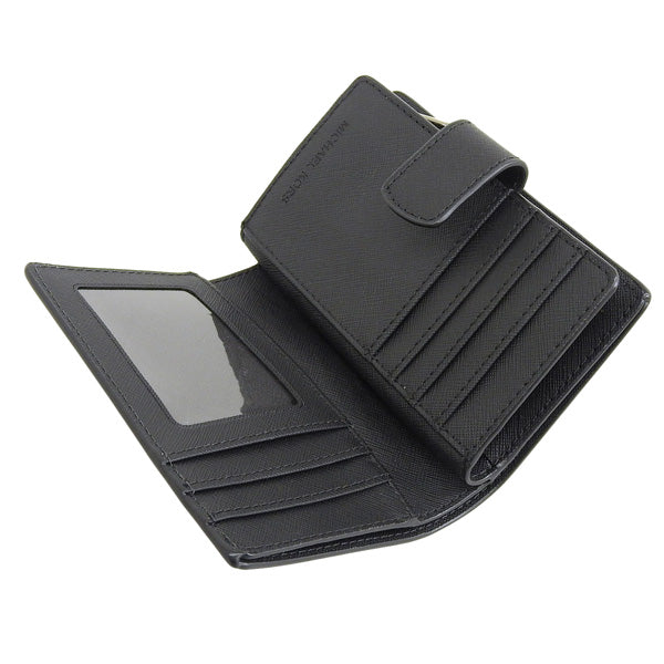 マイケルコース 財布 レディース 二つ折り財布 アウトレット レザー ブラック ジェットセットトラベル ミディアム ビルフォールド ジップ コンパクトウォレット JET SET TRAVEL MD BIFLD ZP CN WLLET 35R4STVF6L-BLACK MICHAEL KORS 母の日　土日祝も毎日発送します