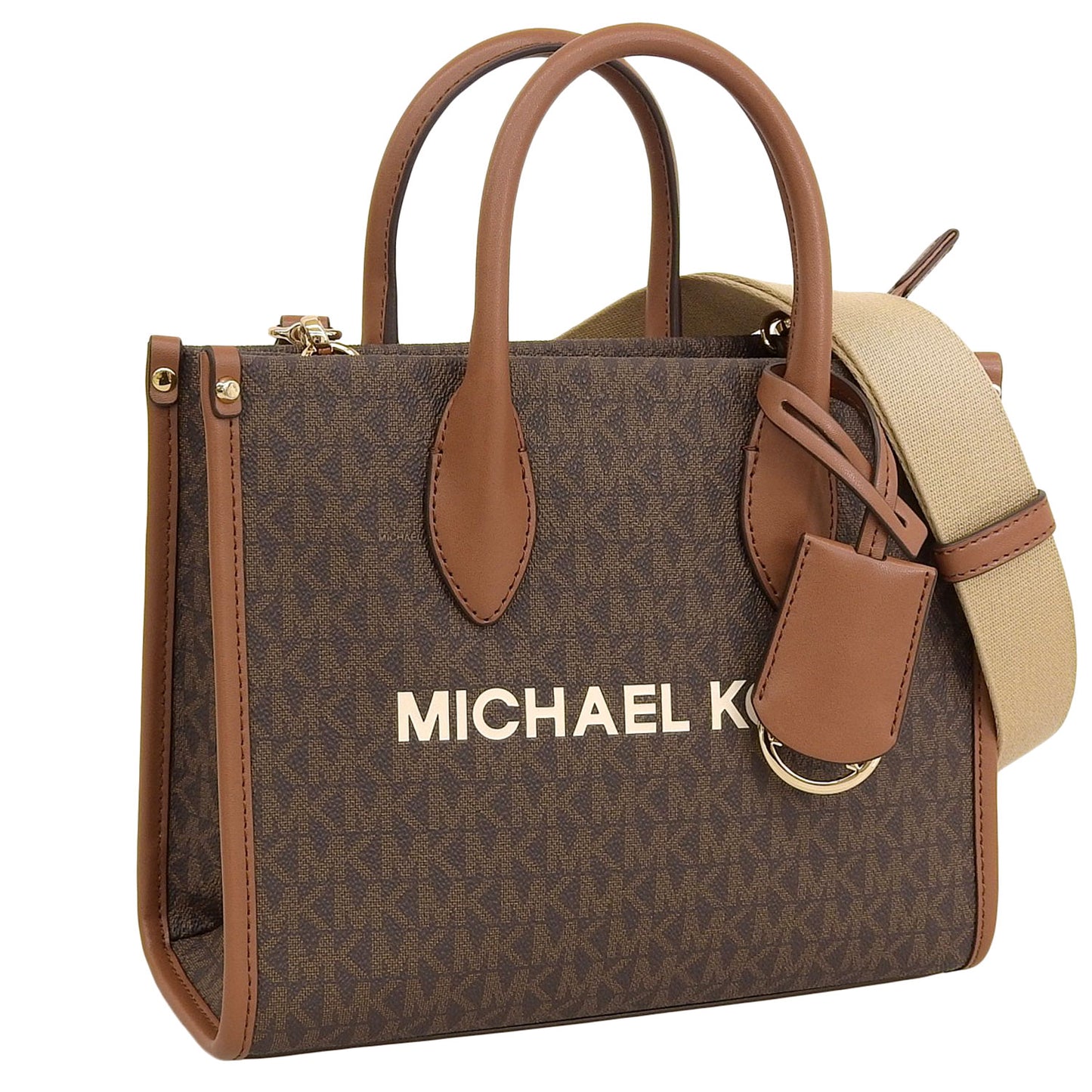 マイケルコース バッグ レディース 2WAY ショルダーバッグ ハンドバッグ アウトレット ブラウン MIRELLA SM SHOPPER TZ XBODY 35R5G7ZT1B-BROWN MICHAEL KORS