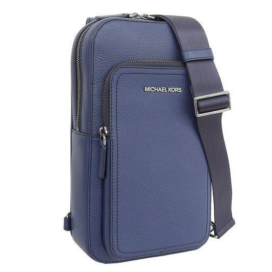 マイケルコース バッグ メンズ ボディバッグ スリングバッグ アウトレット レザー ネイビー COOPER SLIM COMMUTER SLNGPK 37F4LCOY1L-NAVY MICHAEL KORS