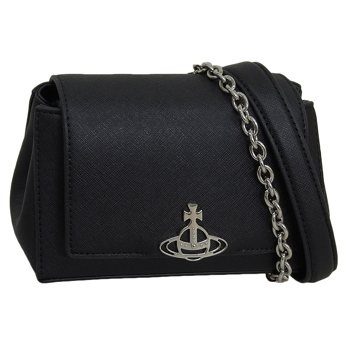 ヴィヴィアンウエストウッド バッグ レディース ハンドバッグ アウトレット レザー ブラック HAZEL SMALL HANDBAG 46030001WS0021N401 VIVIENNE WESTWOOD
