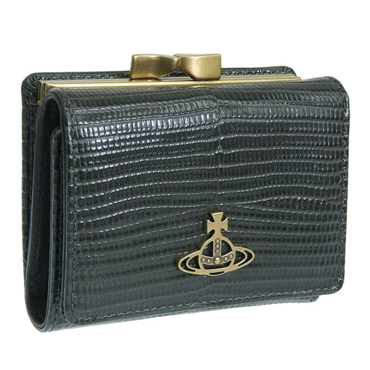 ヴィヴィアンウエストウッド 財布 レディース 三つ折り財布 レザー グリーン LIZARD SMALL FRAME WALLET 51010018UL004FM409 VIVIENNE WESTWOOD 楽天スーパーセール