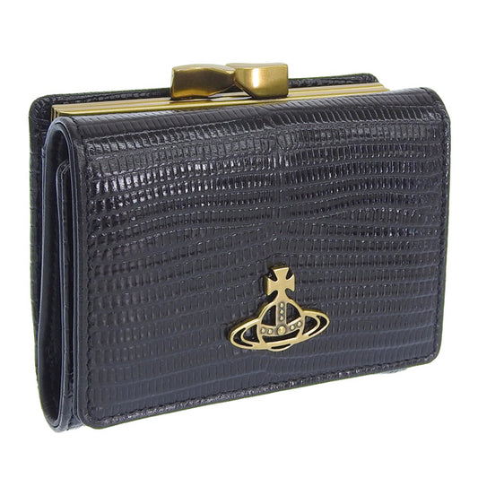 ヴィヴィアンウエストウッド 財布 レディース 三つ折り財布 ブラック LIZARD SMALL FRAME WALLET 51010018UL004FN401 VIVIENNE WESTWOOD 楽天スーパーセール