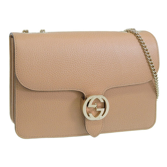 グッチ バッグ レディース ショルダーバッグ アウトレット レザー ベージュ インターロッキングG 510303CAO0G2574 GUCCI 母の日　土日祝も毎日発送します