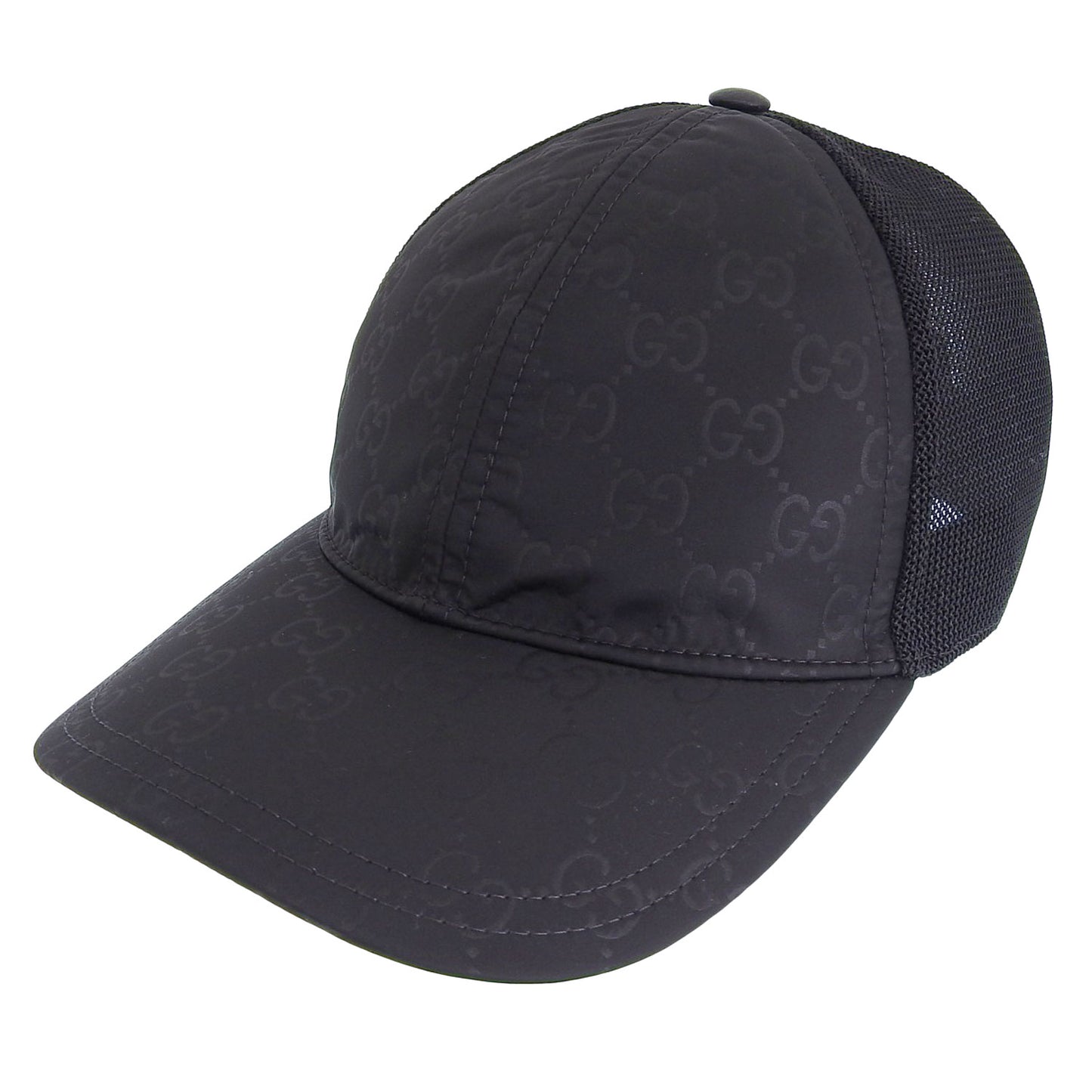 グッチ 帽子 メンズ レディース キャップ アウトレット M 58cm ナイロン ブラック HAT M BASEBAL OUTL O 5109504HD471000M GUCCI
