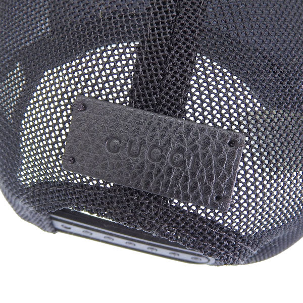 グッチ 帽子 メンズ レディース キャップ アウトレット M 58cm ナイロン ブラック HAT M BASEBAL OUTL O 5109504HD471000M GUCCI