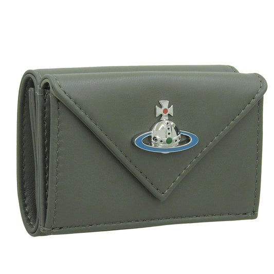 ヴィヴィアンウエストウッド 財布 レディース 三つ折り財布 レザー グリーン ENVELOPE BILLFOLD 5115002GWL001LM405 VIVIENNE WESTWOOD
